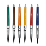 Uni Mitsubishi Color Sharp versatil kalem seti, yeşil, kahve, turuncu, sarı, kırmızı ve mavi altı gövde, 0.5 mm