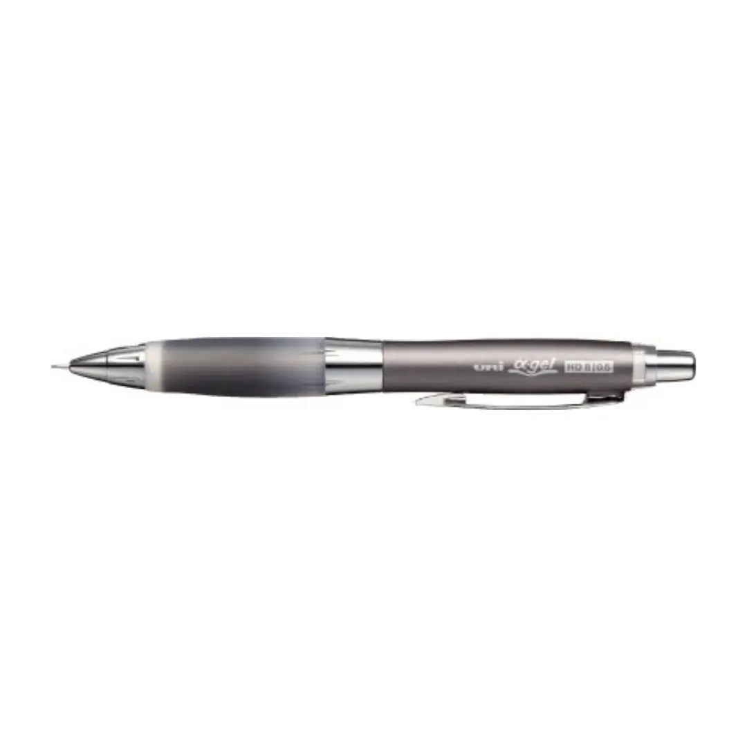 Uni Alpha-Gel Soft versatil kalem gunmetal gövde ve yumuşak jel kavrama, tam boy, 0.5 mm