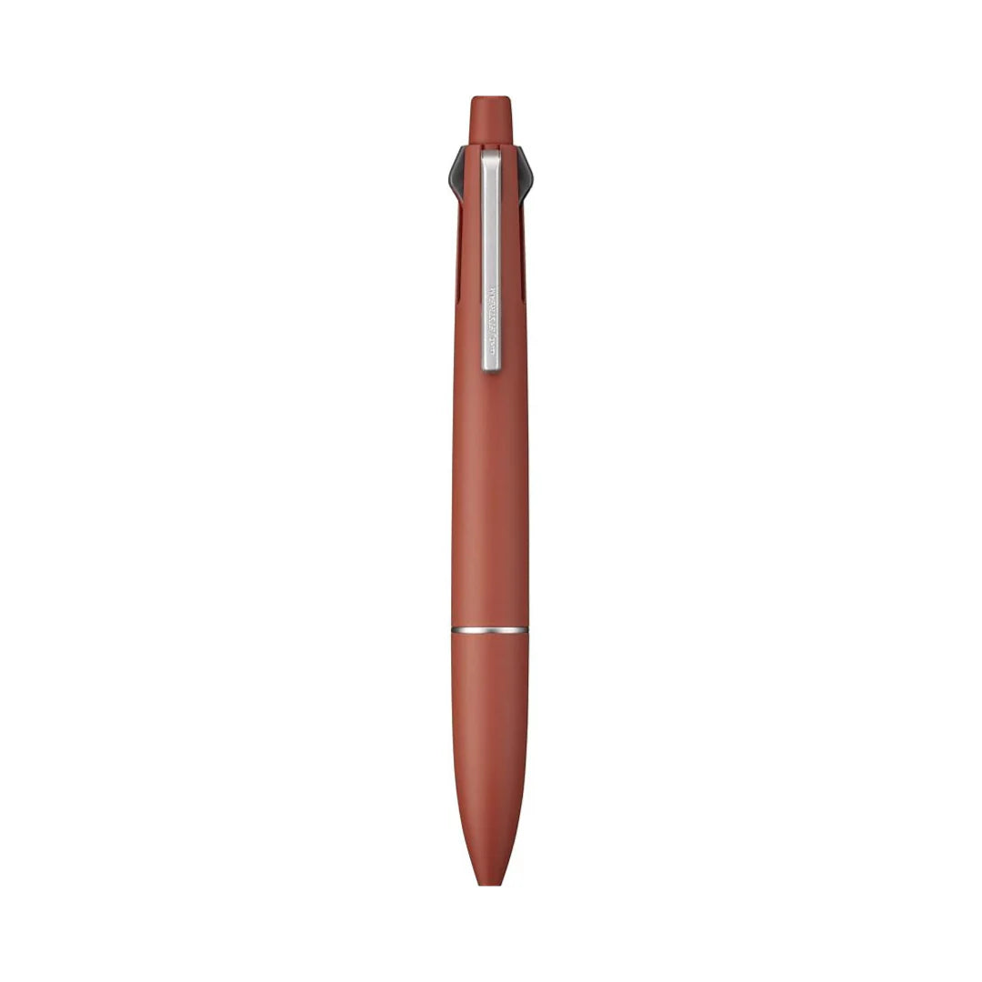 Uni Jetstream 4&1 Lite çok fonksiyonlu kalem kiremit kırmızısı gövde, krom klips ve tek tıklama başlığı