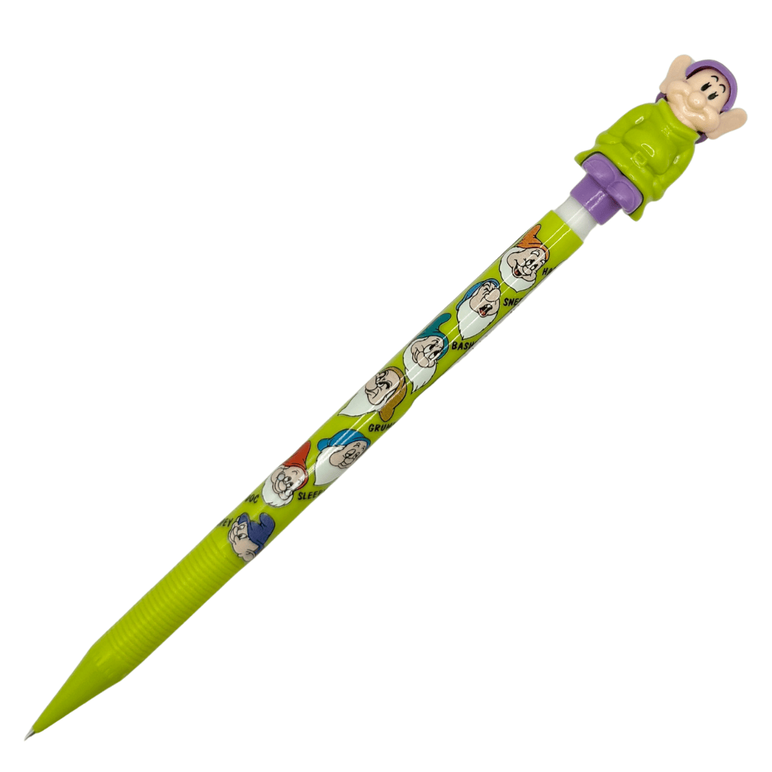 Pentel The Seven Dwarfs vintage versatil kalem, yeşil gövdede yedi cüce baskısı