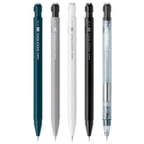 Zebra M-1700 Knock versatil kalem beş renkte yan yana; lacivert, gri, beyaz, siyah ve şeffaf, 0.5 mm