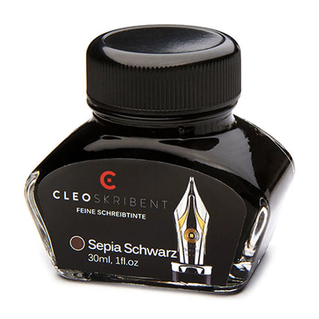 Cleo Skribent şişe mürekkep 30 ml, Sepia Schwarz
