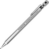 Staedtler Hexagonal gümüş altıgen metal gövde, tel klips ve sertlik göstergesi, tam boy, 0.5 mm