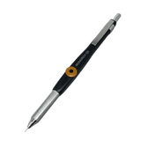 Tombow Monotech 500 versatil kalem siyah gövde, tırtıklı metal kavrama ve turuncu sertlik göstergesi, 0.5