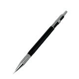 Uni Mitsubishi M5 vintage versatil kalem siyah lake gövde, krom tırtıklı uç, tam boy, 0.5 mm