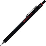 Rotring 500 versatil kalem mat siyah gövde, kırmızı rotring 500 baskısı, tam boy, 0.5 mm