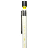 Faber Castell Contura XL kalemin üst kısmı, Germany yazılı klips ve sarı bilezikli siyah başlık