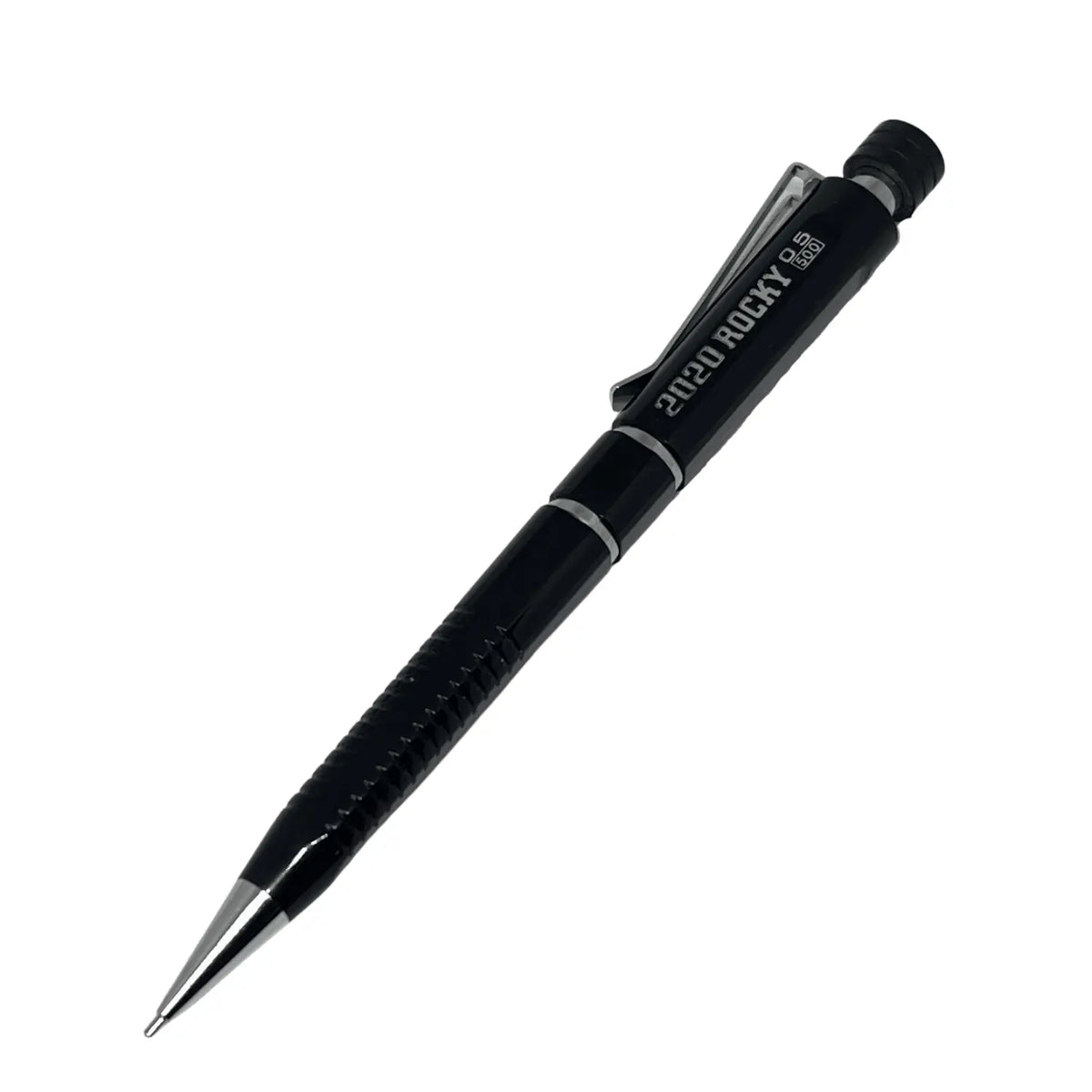 Pilot 2020 Rocky vintage versatil kalem mat siyah gövde, tam boy görünüm, 0.5 mm