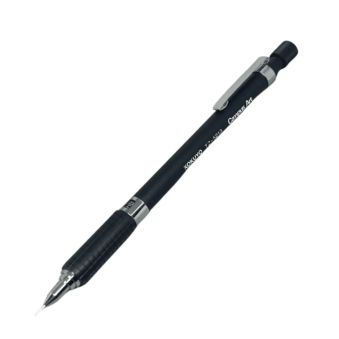Kokuyo TZ-5213 Campus Art vintage versatil kalem mat siyah gövde ve lastik kavrama, tam boy, 0.5 mm