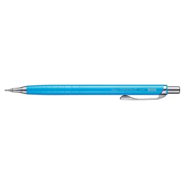 Pentel Orenz versatil kalem açık mavi gövde, krom klips ve oluklu kavrama, tam boy, 0.7 mm