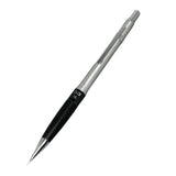 Tombow SH-1000 LP vintage versatil kalem, gümüş metal gövde ve siyah tırtıklı kavrama, 0.3 mm