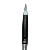 Tombow SH-1000 LP'nin ince konik ucu, siyah kavrama ve 0.3 HB göstergesi yakın çekim