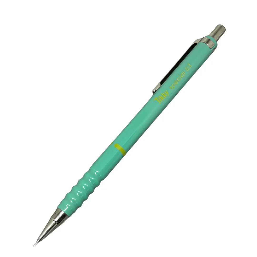 Rotring Tikky Special versatil kalem mint yeşil gövde, sarı yazı ve krom klips, tam boy, 0.3 mm