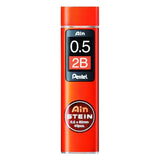Pentel Ain Stein 0.5 mm 2B versatil kalem ucu, kırmızı tüp ambalaj, 40 adet