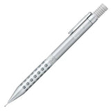 Pentel Smash versatil kalem, gümüş gövde ve kare desenli kavrama bölümü, tam boy çapraz, 0.5 mm