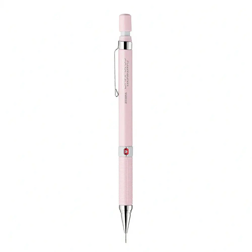 Zebra Drafix Mind Switch versatil kalem pudra pembe gövde, yivli kavrama ve krom klips, 0.3 mm