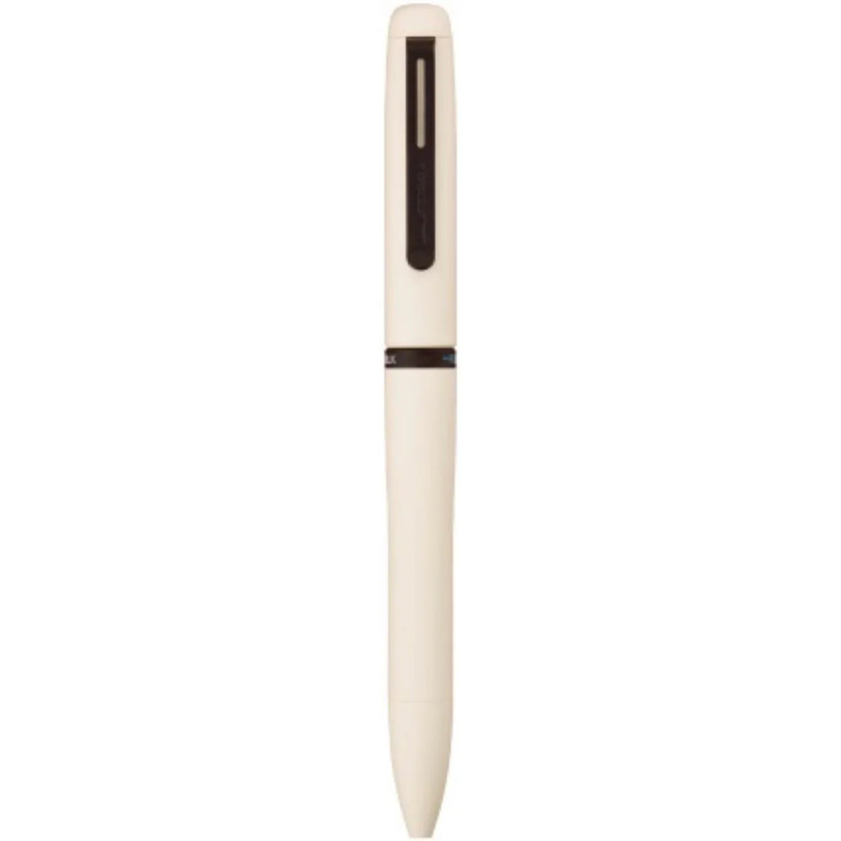 Uni Jetstream Prime Lite Touch krem beyaz gövde, siyah klips ve renk halkası ile tam boy görünüm