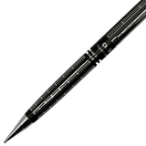 Tombow vintage metal kalemin alt gövdesi ve krom ucu, 0.5 baskısı ile desen yakın çekim
