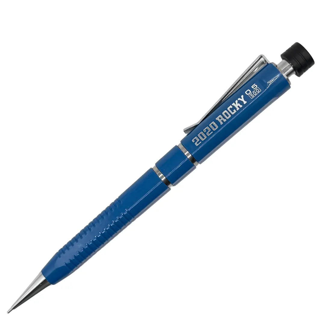 Pilot 2020 Rocky Vintage versatil kalem mavi gövde, siyah tıklama başlığı, tam boy, 0.5 mm