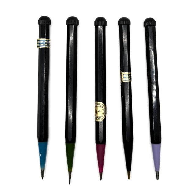 Kaweco vintage ince versatil kalem, mavi, yeşil, fuşya, siyah ve lila uç konili beş kalem