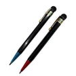 Kaweco vintage klipsli versatil kalem, mavi ve kırmızı uç konili iki kalem