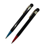 Kaweco vintage klipsli versatil kalem, mavi ve kırmızı uç konili iki kalem
