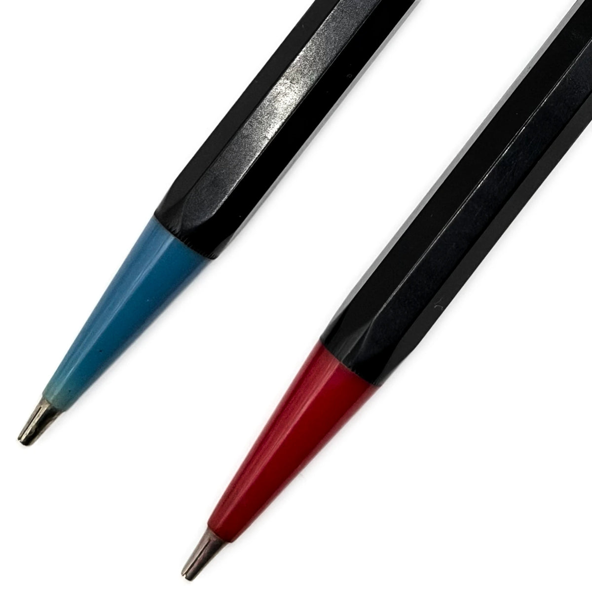 Kaweco vintage klipsli versatil kalem mavi ve kırmızı uç konileri