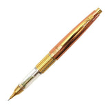 Pentel Kerry Tokai bronz gövde, altın renkli tırtıklı kavrama ve şeffaf mekanizma bölümü, kapaksız