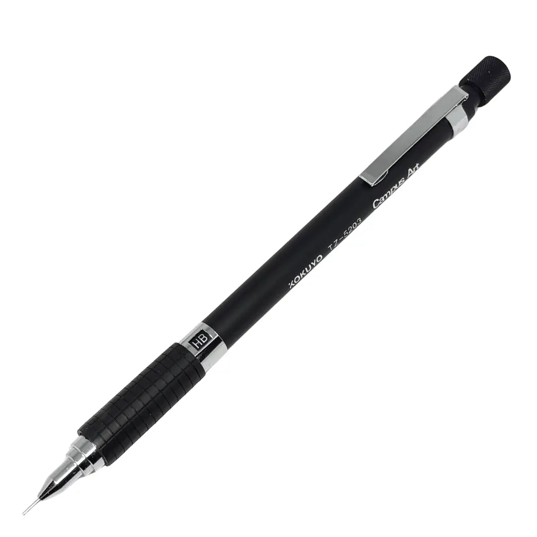 Kokuyo TZ-5203 Campus Art vintage versatil kalem siyah gövde, tırtıklı kavrama, 0.3 mm