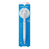 Uni Kuru Toga KS açık gri kalemin mavi zeminli blister ambalajı, 0.5 mm