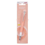 Uni Kuru Toga Advance somon pembe kalem, Coral Pink yazan pembe blister ambalajının içinde, 0.3 mm