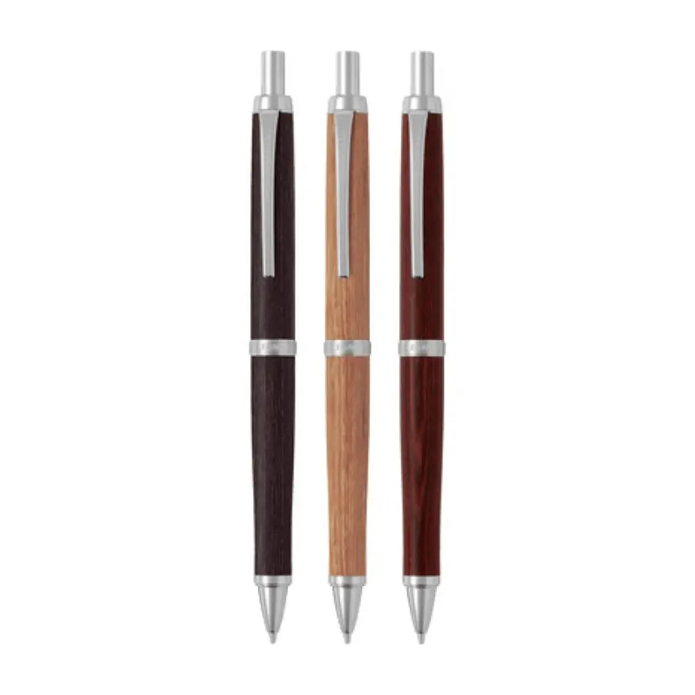 Pilot Legno versatil kalem üç ahşap tonu yan yana, koyu kahve, açık meşe ve kızıl, 0.5 mm