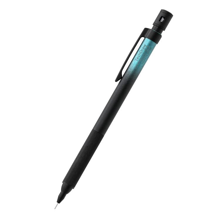 Luddite TechDraw 2 versatil kalem siyah turkuaz degrade gövde, HB uç sertliği göstergesiyle, 0.5 mm