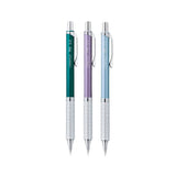 Pentel Orenz Metal Grip versatil kalem üçlü dizi, yeşil 0.5 mm ile mor ve mavi 0.3 mm gövdeler