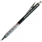 Pentel Graphgear 1000 kalemin metal kavraması, HB göstergesi ve kırmızı halkası, yakın açı