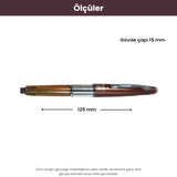 Pentel Kerry Seasar ölçüleri, uzunluk 125 mm ve çap 15 mm