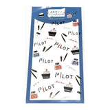 Furukawa Shiko × Japon Kırtasiye Şeffaf Sticker Seti - Pilot & Pentel Desenleri