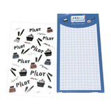 Furukawa Shiko × Japon Kırtasiye Şeffaf Sticker Seti - Pilot & Pentel Desenleri