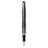 Pilot MR 3 Retro Pop gri gövde kapaklı, siyah beyaz kazayağı desenli bilezik