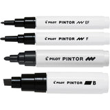 Pilot Pintor uç kalınlıkları: Extra Fine, Fine, Medium ve Broad