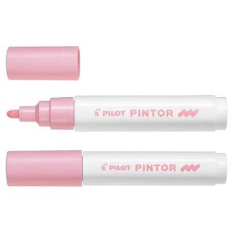 Pilot Pintor Medium pastel pembe markör, kapaklı ve kapaksız
