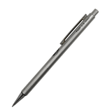 Pilot vintage versatil kalem tamamen gümüş metal gövde, tırtıklı kavrama, tam boy görünüm 0.5 mm