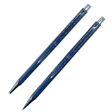 Pilot Quatro vintage set, iki adet lacivert metal kalem yan yana, tam boy görünüm