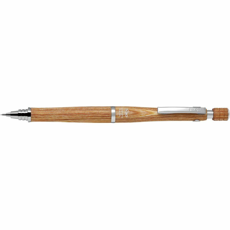 Pilot S30 versatil kalem 0.5 mm, ahşap gövde ve krom klips, yatay tam boy görünüm
