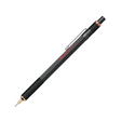 Rotring 800 siyah gövdeli versatil kalem, kırmızı halka ve dışarı çıkmış uç, 0.7 mm
