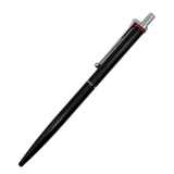 Rotring 700 vintage versatil kalem parlak siyah gövde, krom klips ve kırmızı halka, çapraz tam boy, 0.5 mm