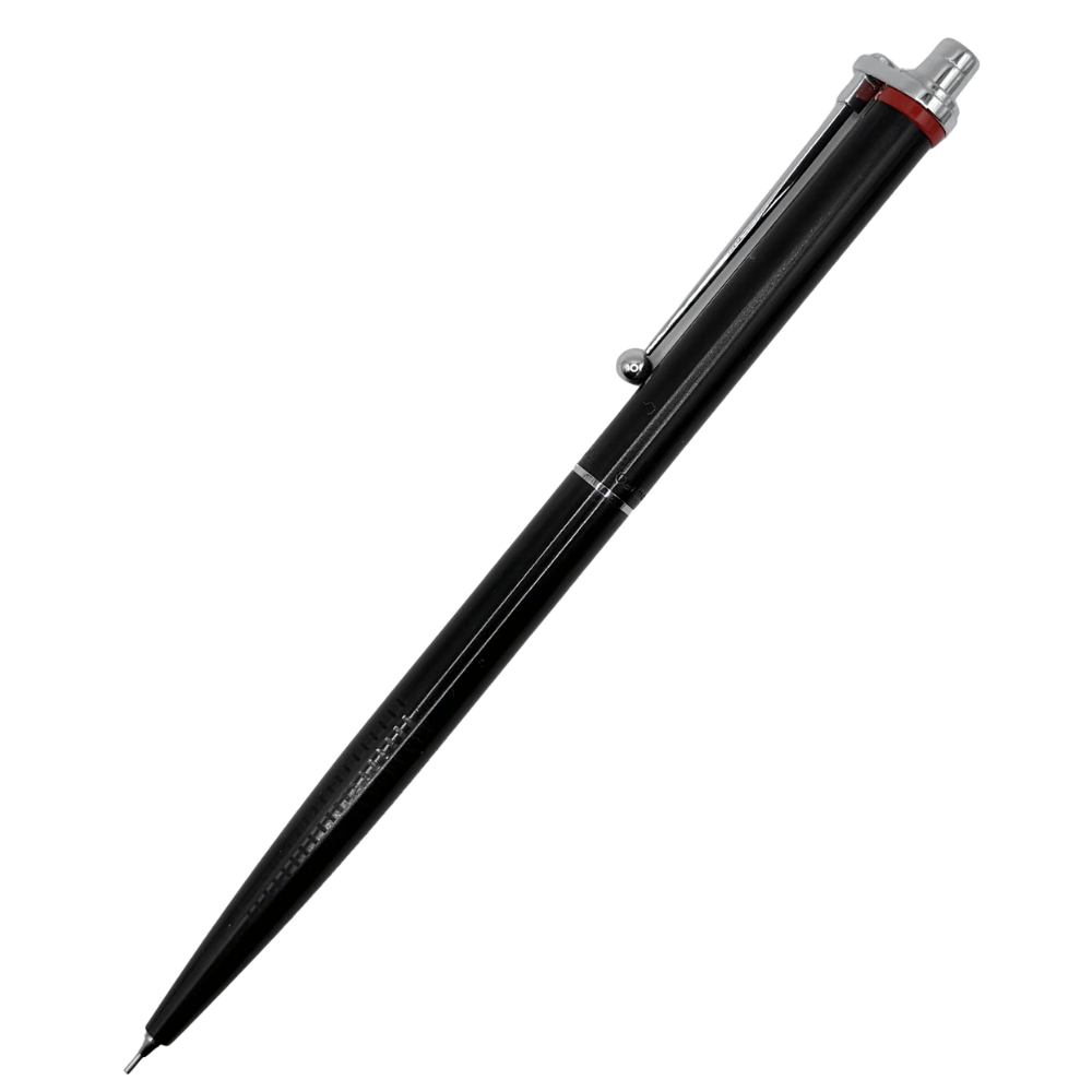 Rotring 700 vintage versatil kalem tam boy çapraz duruş, konik siyah uç ve krom tıklama başlığı, 0.5 mm