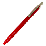 Rotring Tikky Double Push vintage versatil kalem kırmızı gövde, çapraz tam boy görünüm, 0.5 mm