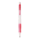 Sakura Nocks versatil kalem pembe, şeffaf gövde ve pembe kavrama bölümü, tam boy, 0.5 mm
