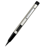 Pentel PD-1055 vintage versatil kalem gümüş gövde ve siyah koni uç, tam boy görünüm, 0.5 mm
